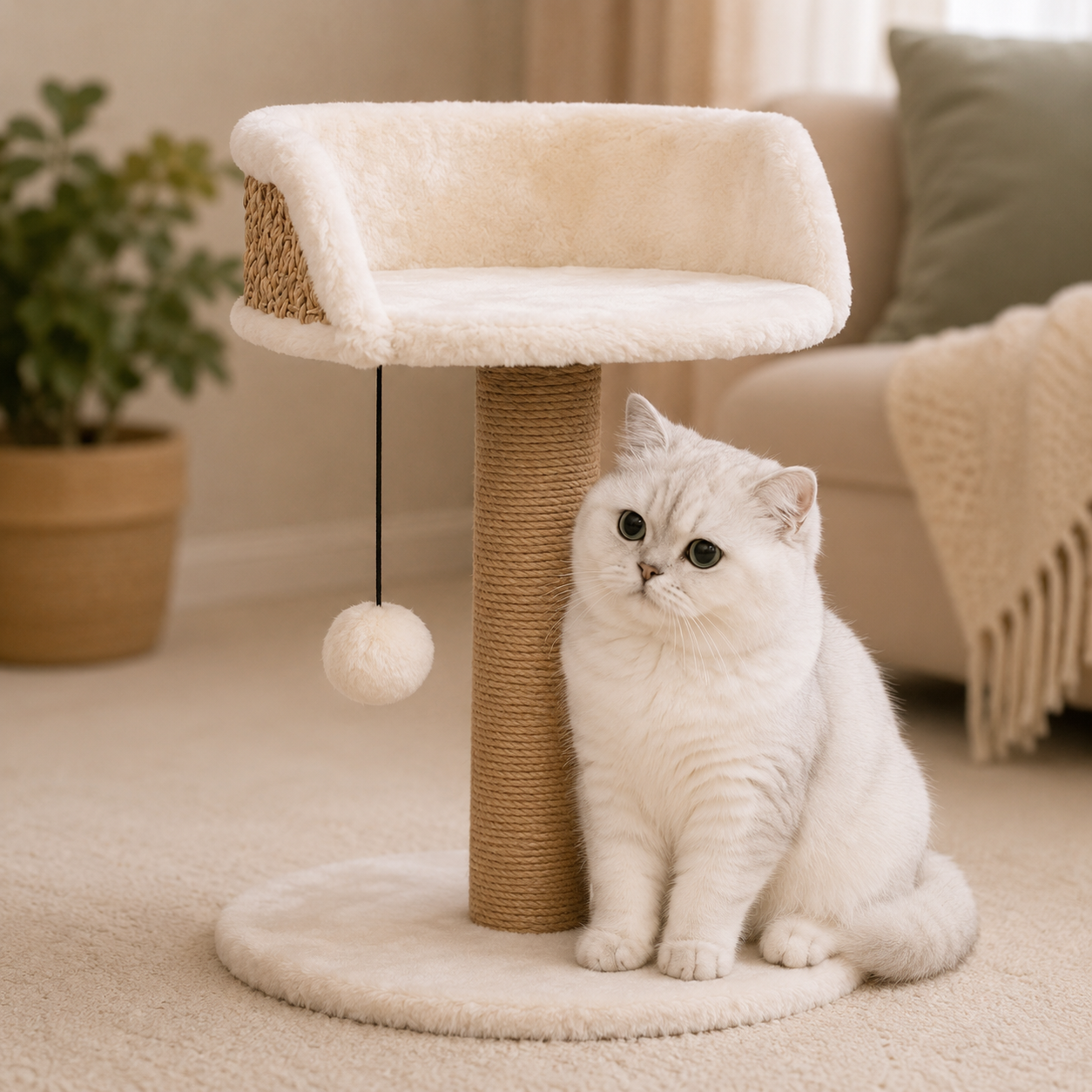 Katzenbaum mit Sisal-Kratzstamm