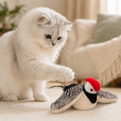Elektrischer Flattervogel – Interaktives Katzenspielzeug mit Katzenminze